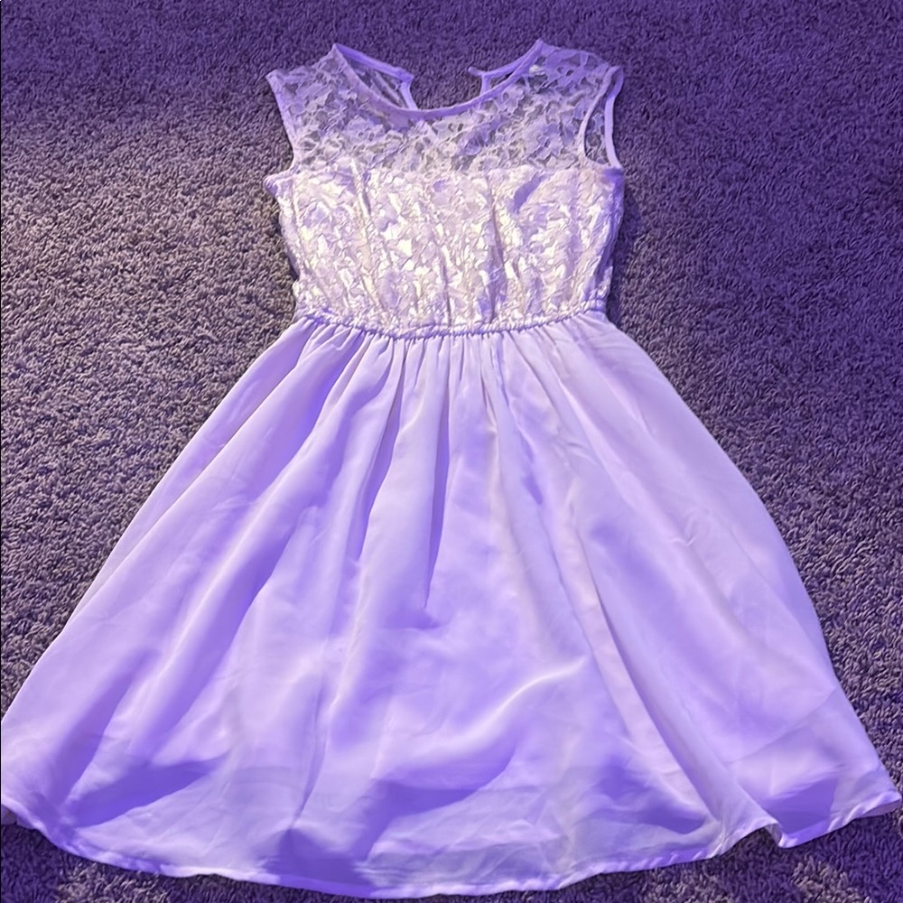 cream laced dress